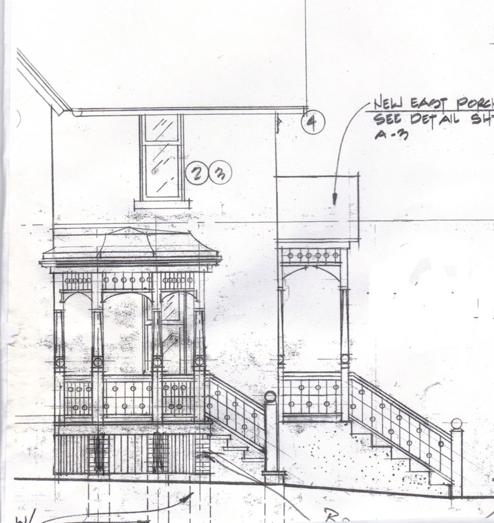 110 S Channing porch drawing (1) Old House Porches